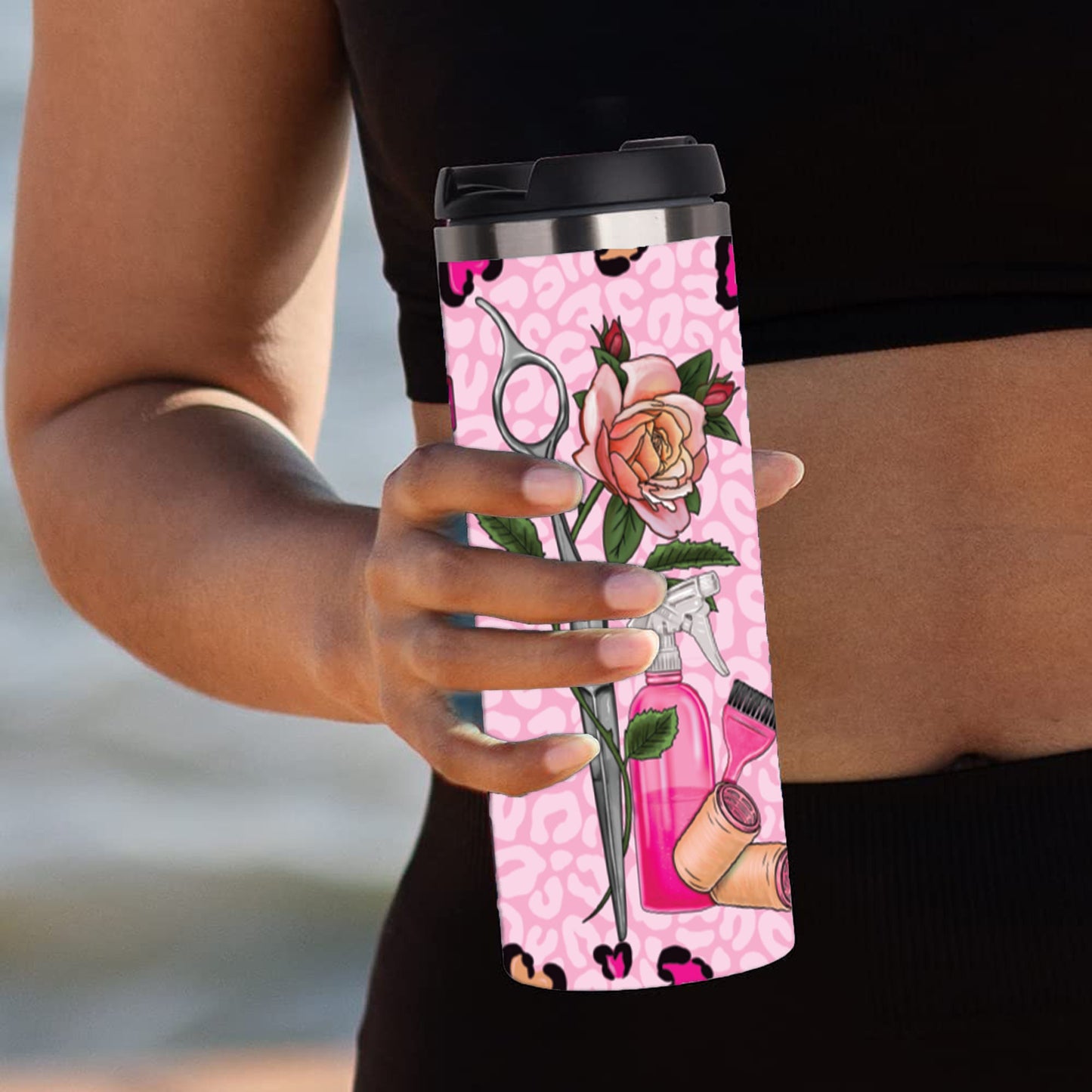 Personalized Full Wrap Hair Stylist Scissors Tumbler - Sublimated