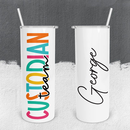 Personalized Custodian Team Tumbler - Sublimated