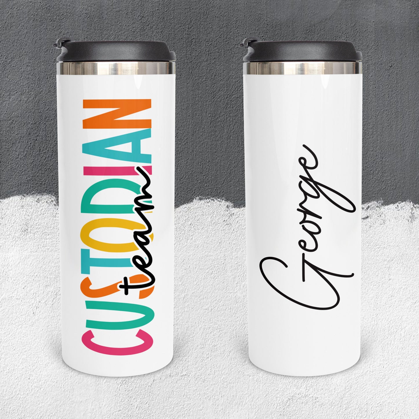 Personalized Custodian Team Tumbler - Sublimated