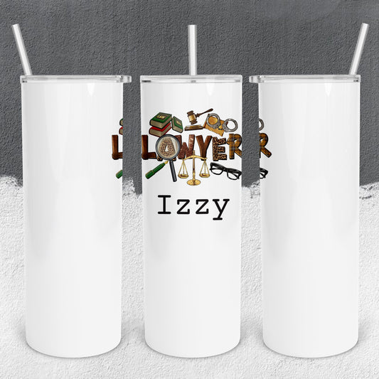 Personalized Lawyer Tumbler - Sublimated