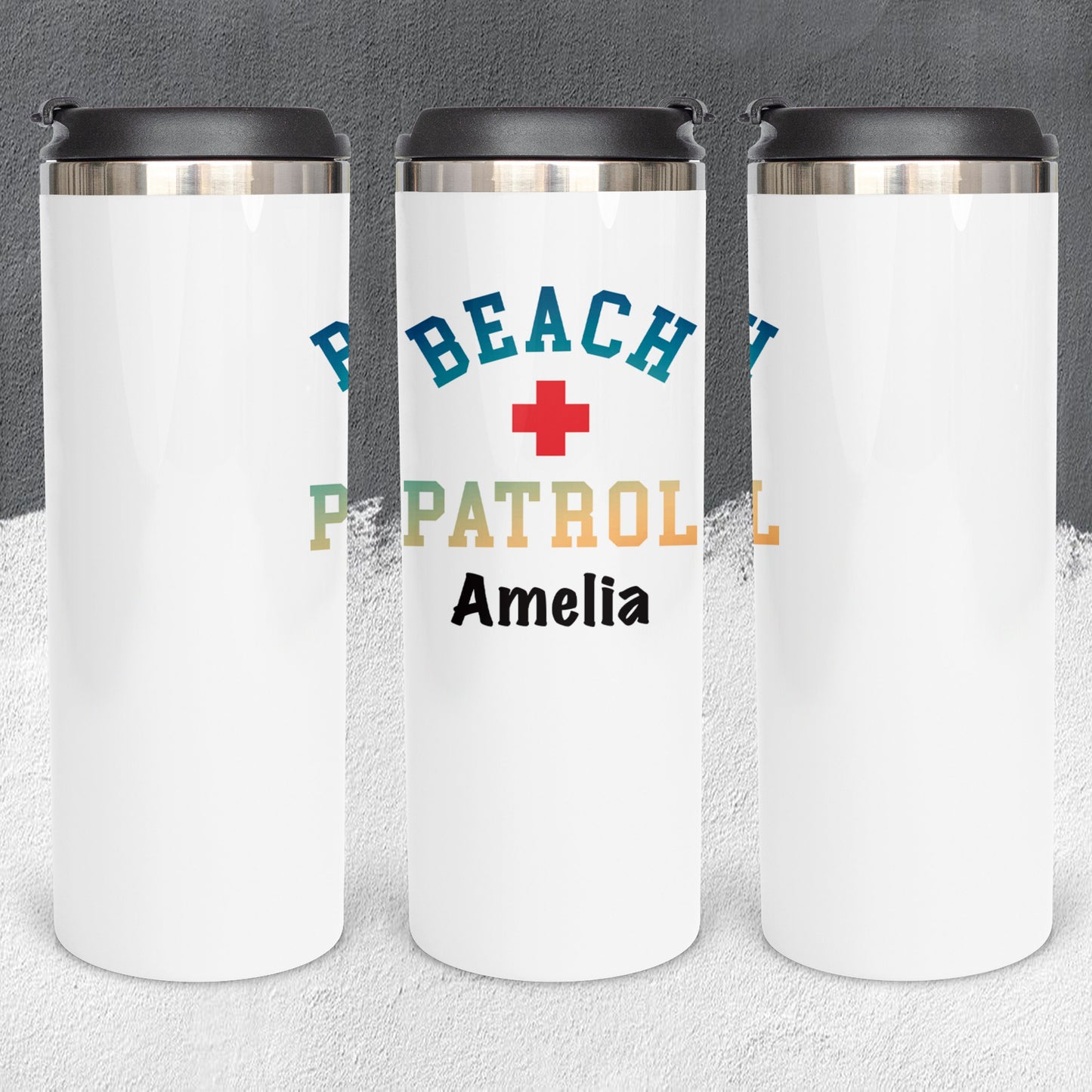 Personalized Beach Patrol Tumbler - Sublimated