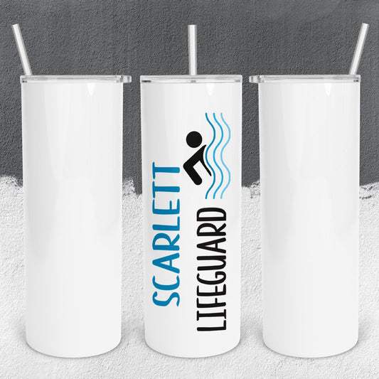 Personalized Swimming Lifeguard Tumbler - Sublimated