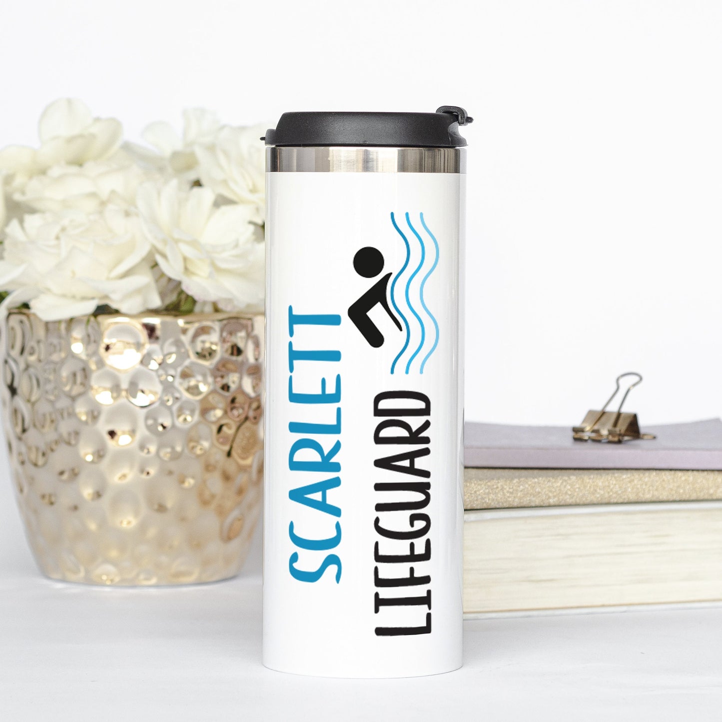 Personalized Swimming Lifeguard Tumbler - Sublimated