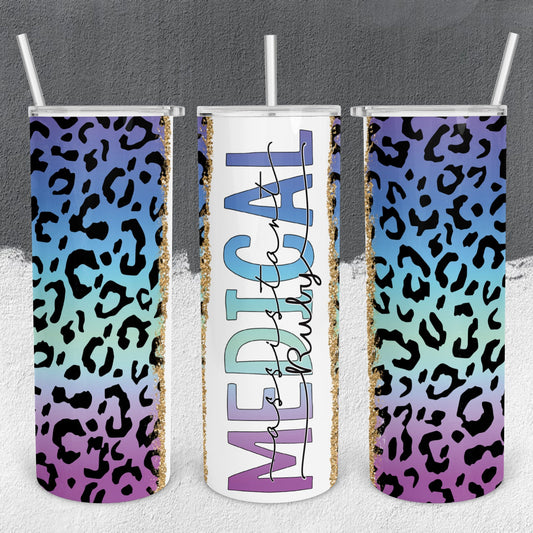 Personalized Medical Assistant Cheetah Print Tumbler - Sublimated