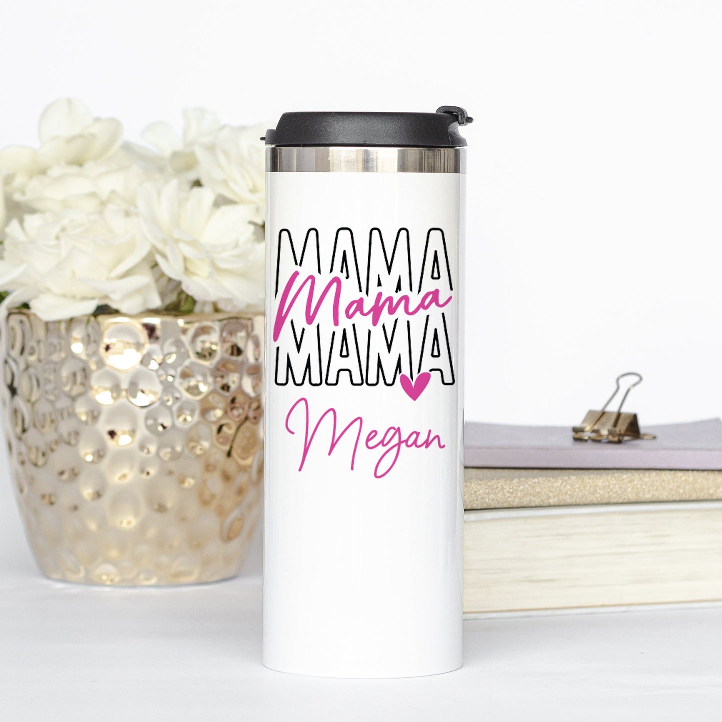 Personalized Mama Stacked Effect Tumbler - Sublimated