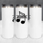 Personalized Music Note Split Monogram Tumbler - Sublimated