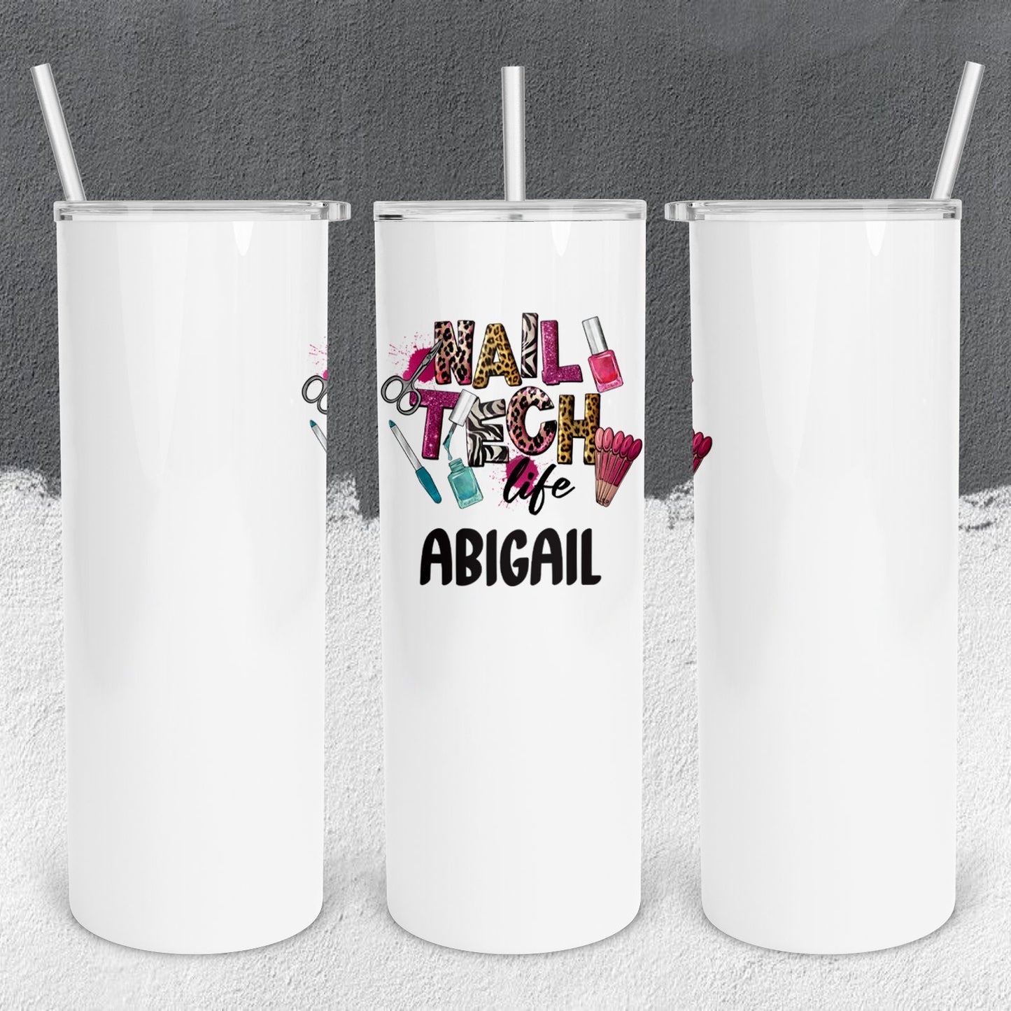 Personalized Nail Tech Tumbler - Sublimated