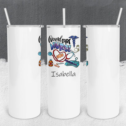 Personalized Wound Care Nurse Tumbler - Sublimated