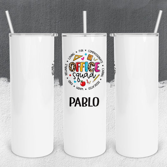 Personalized Office Squad Characteristics Tumbler - Sublimated