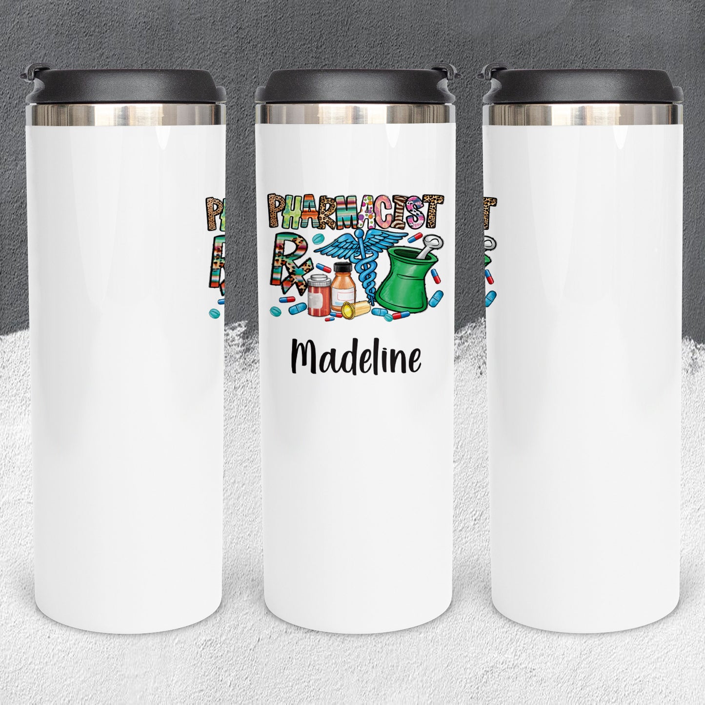 Personalized Pharmacist RX Tumbler - Sublimated