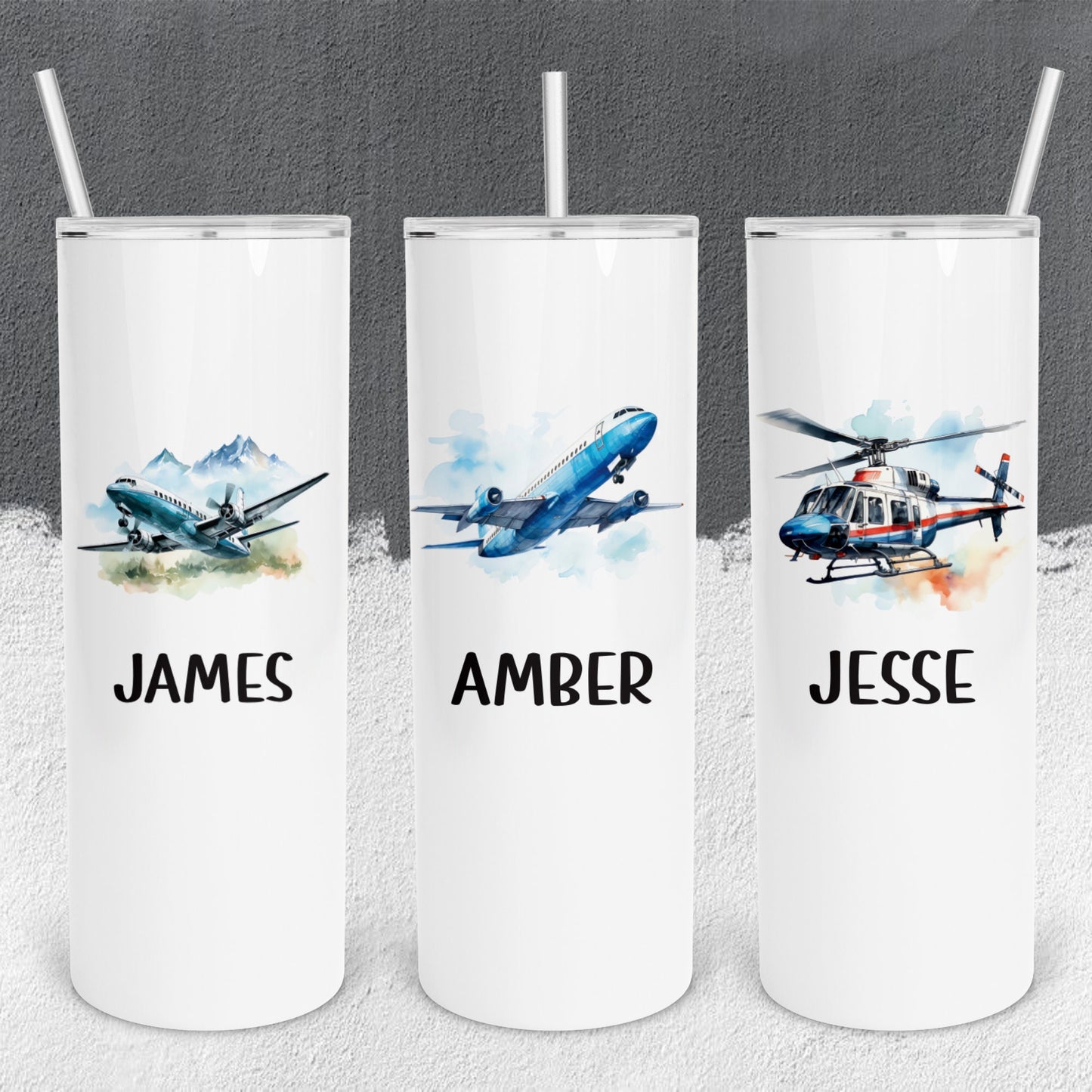 Personalized Aviation Enthusiast Tumbler - Sublimated