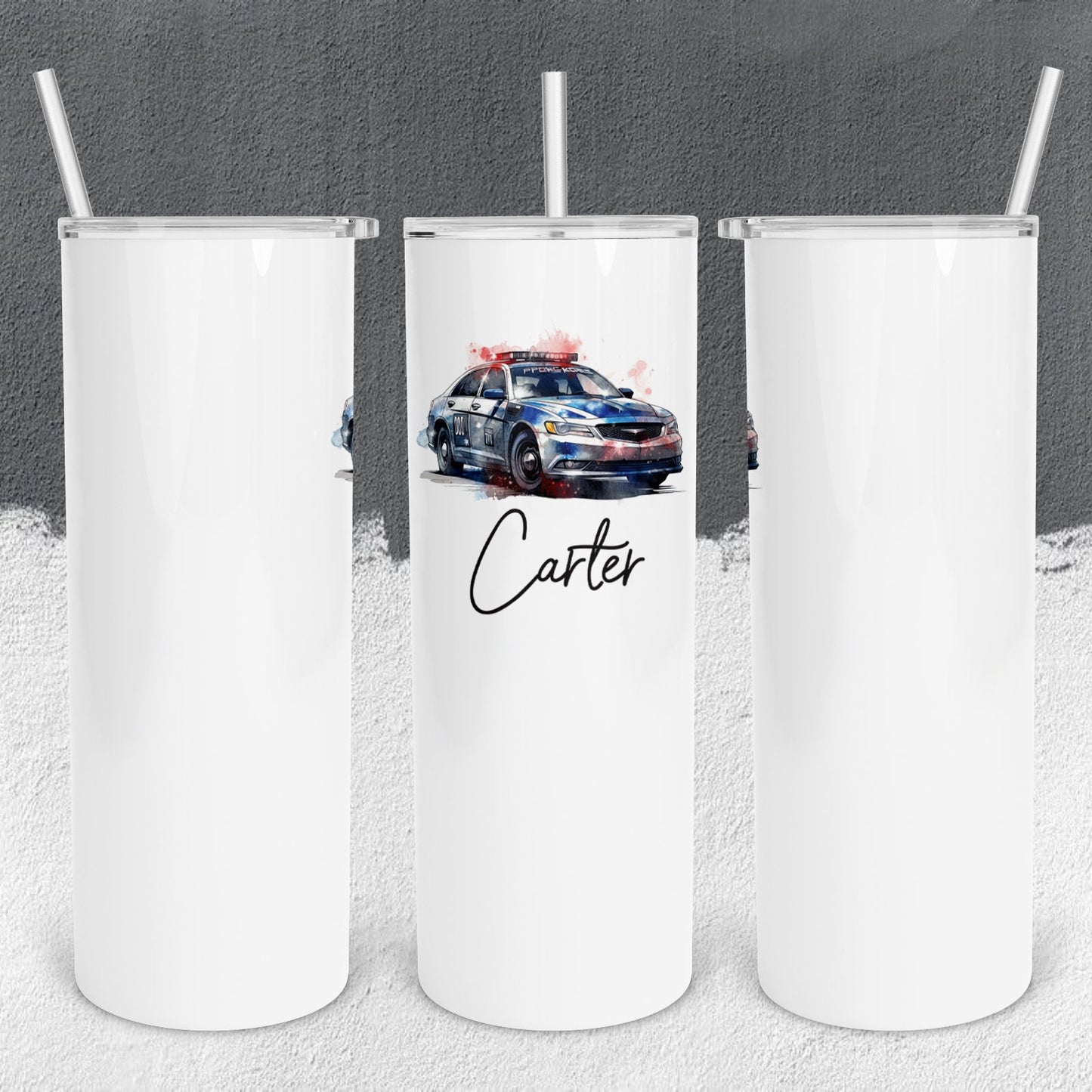 Personalized Police Deputy Car Tumbler - Sublimated