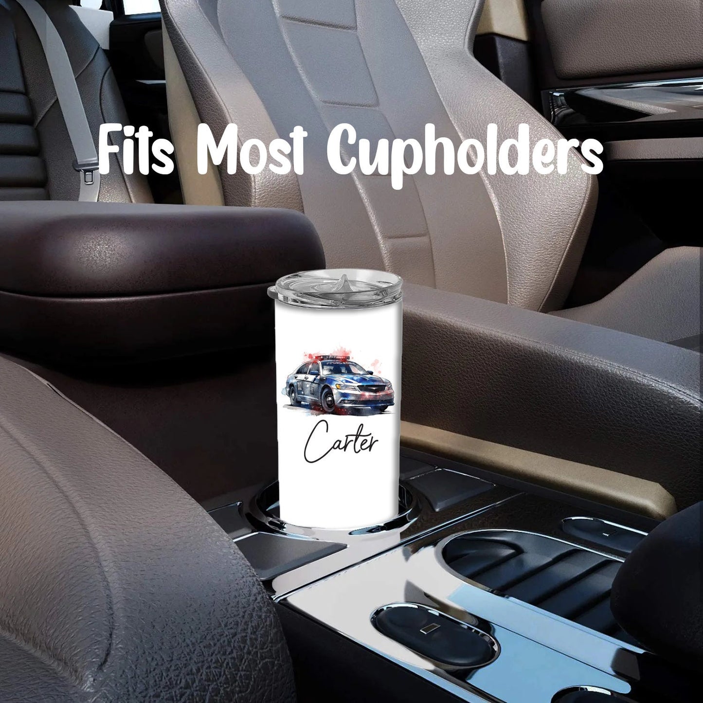 Personalized Police Deputy Car Tumbler - Sublimated