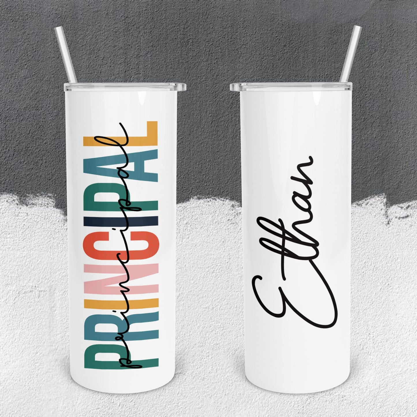 Personalized Principal Colorful Tumbler - Sublimated