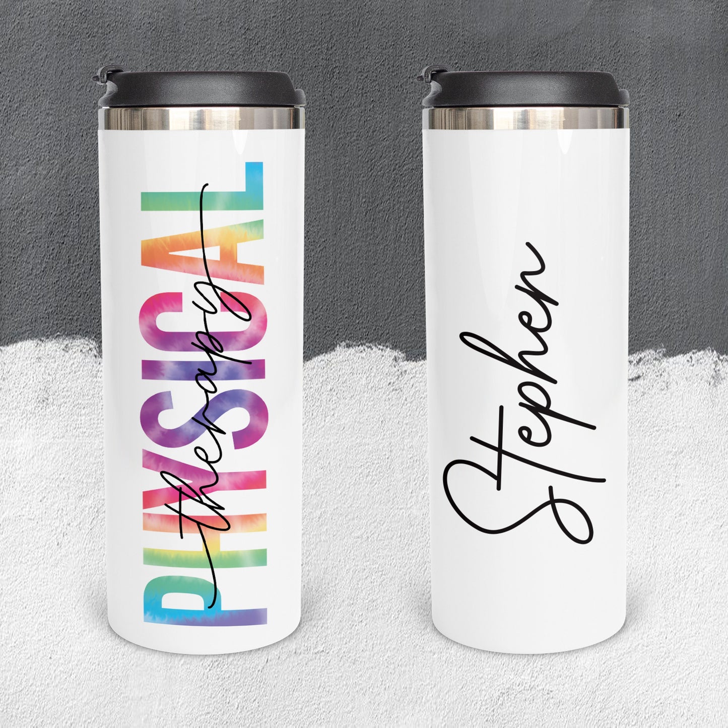 Personalized Physical Therapist Colorful Tumbler - Sublimated