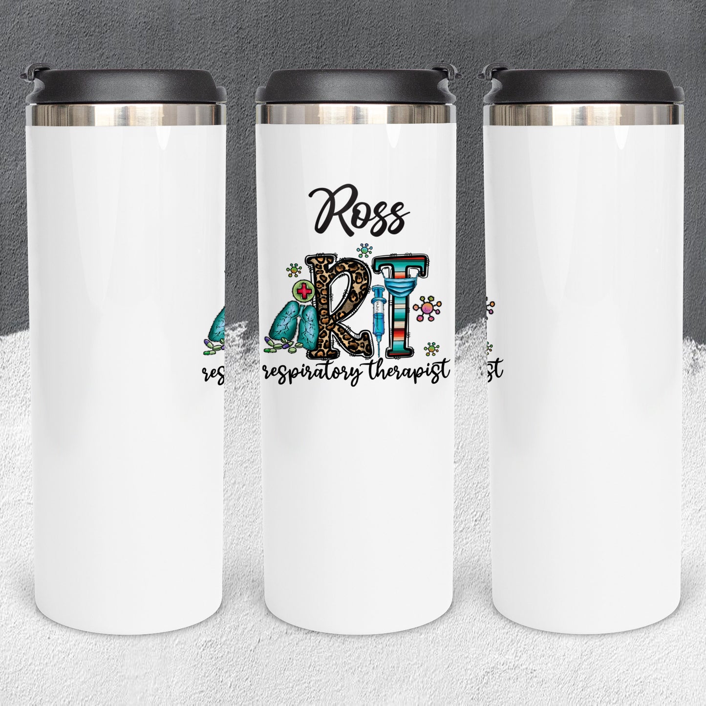 Personalized Respiratory Therapist Tumbler - Sublimated