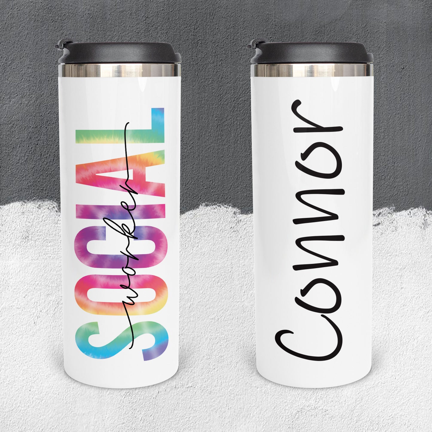 Personalized Social Worker Tumbler - Sublimated