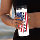 Personalized Veteran Distressed American Flag Tumbler - Sublimated