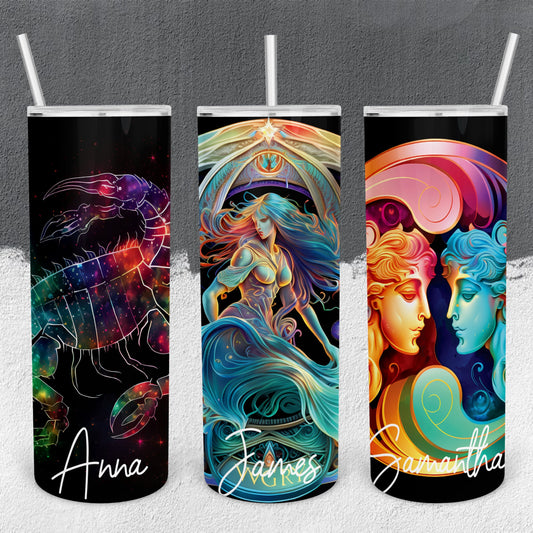 Personalized Galaxy Celestial Zodiac Tumbler - Sublimated