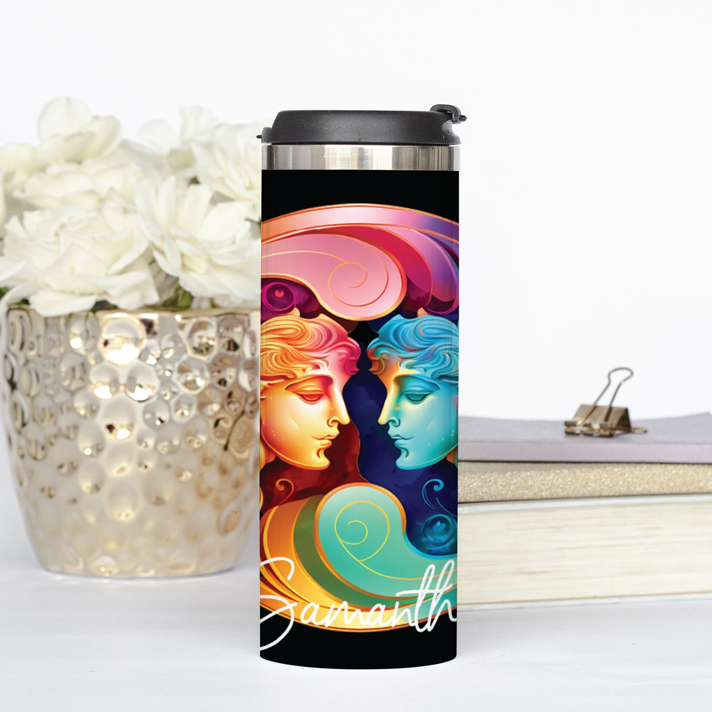 Personalized Galaxy Celestial Zodiac Tumbler - Sublimated