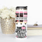 Personalized Teacher Pencil Split Monogram Pink Cheetah Print Tumbler - Sublimated