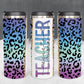 Personalized Assistant Teacher Leopard Print Tumbler - Sublimated