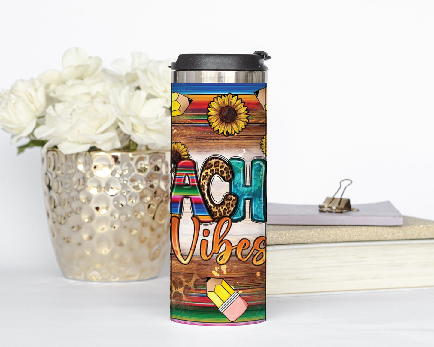 Personalized Teacher Vibes Tumbler - Sublimated