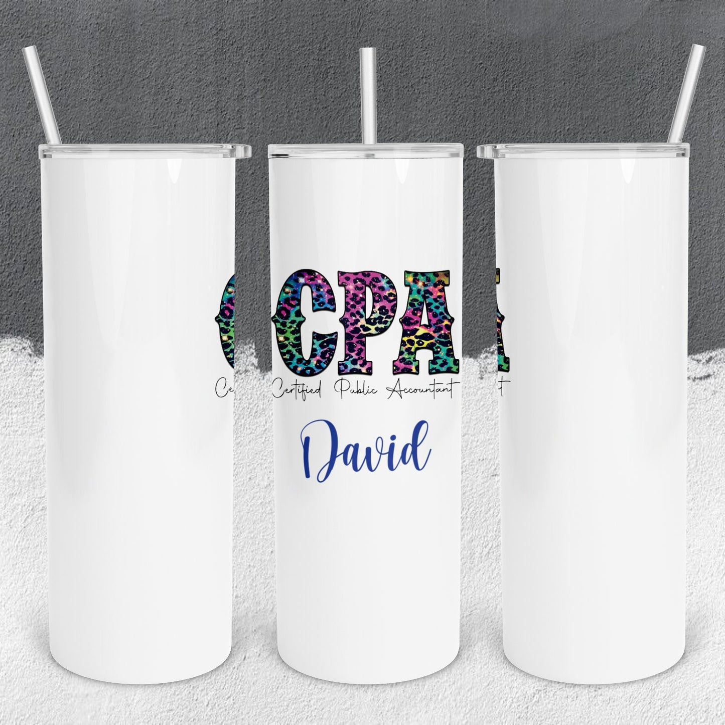 Personalized CPA Tumbler - Sublimated