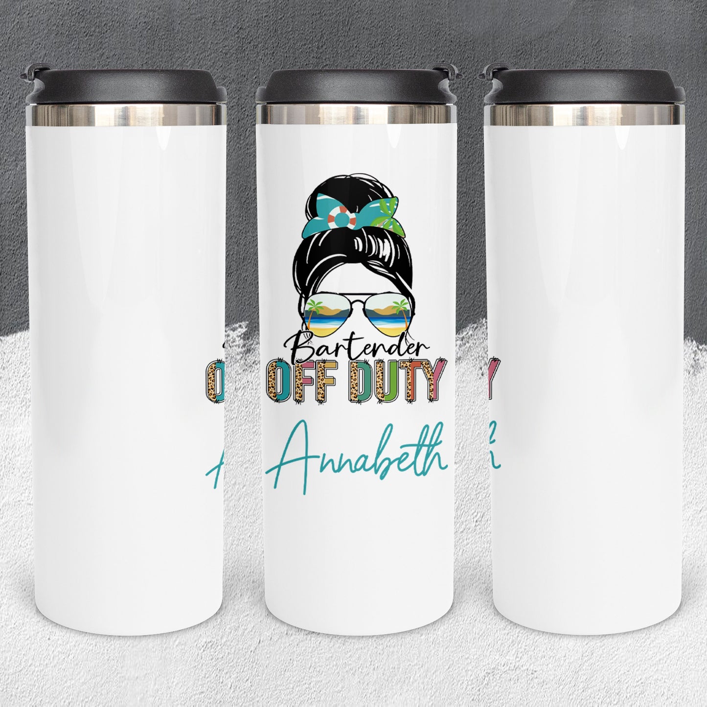 Personalized Bartender Off Duty Tumbler - Sublimated