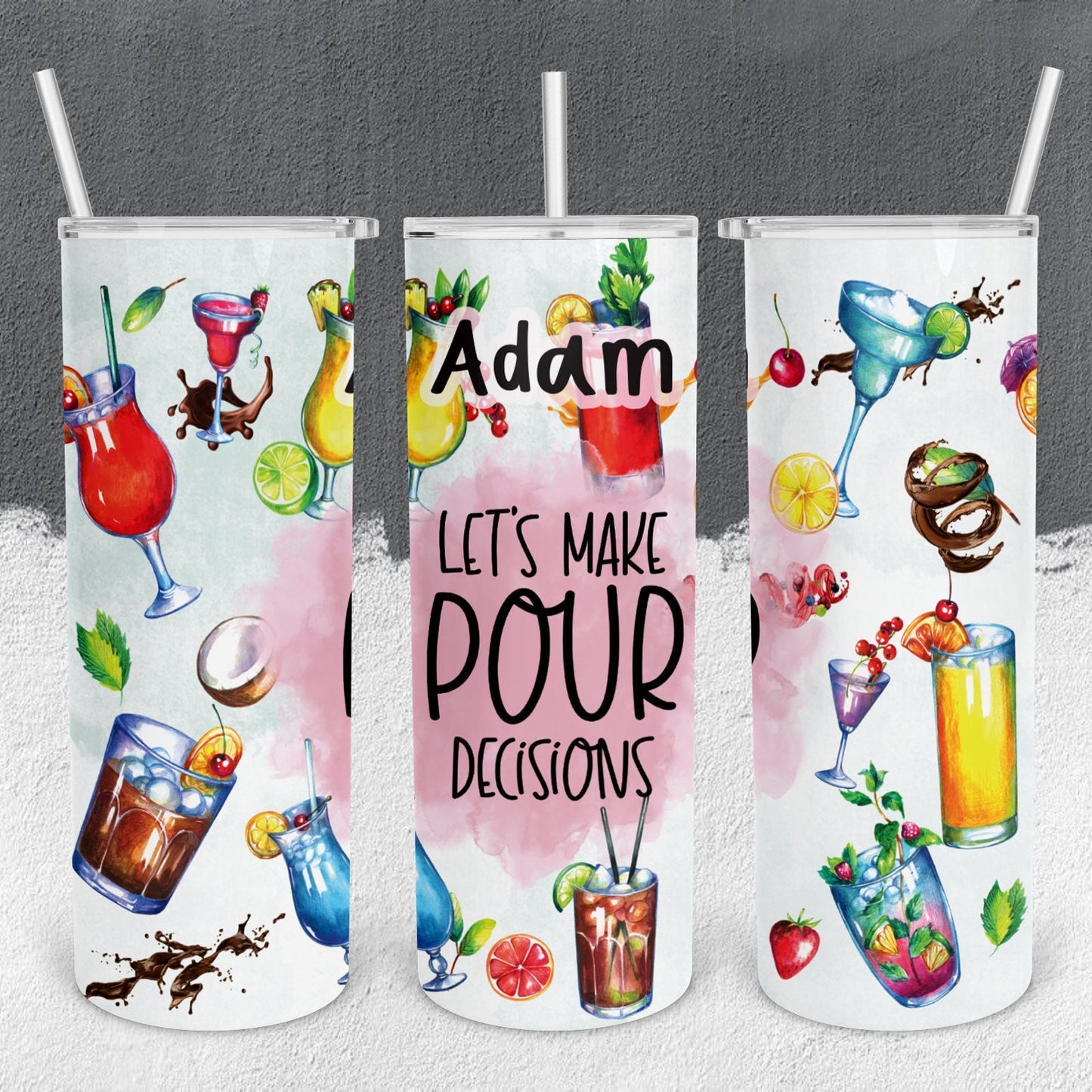 Personalized Bartender Mixed Drinks Tumbler - Sublimated