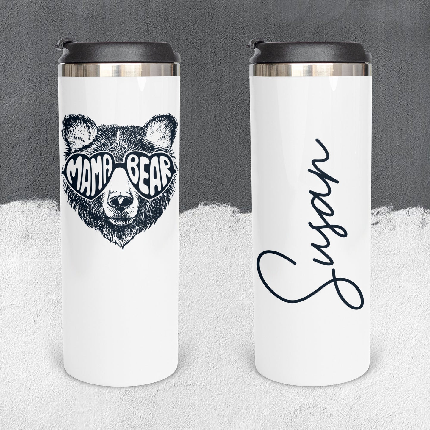 Personalized Cool Mama Bear Tumbler - Sublimated