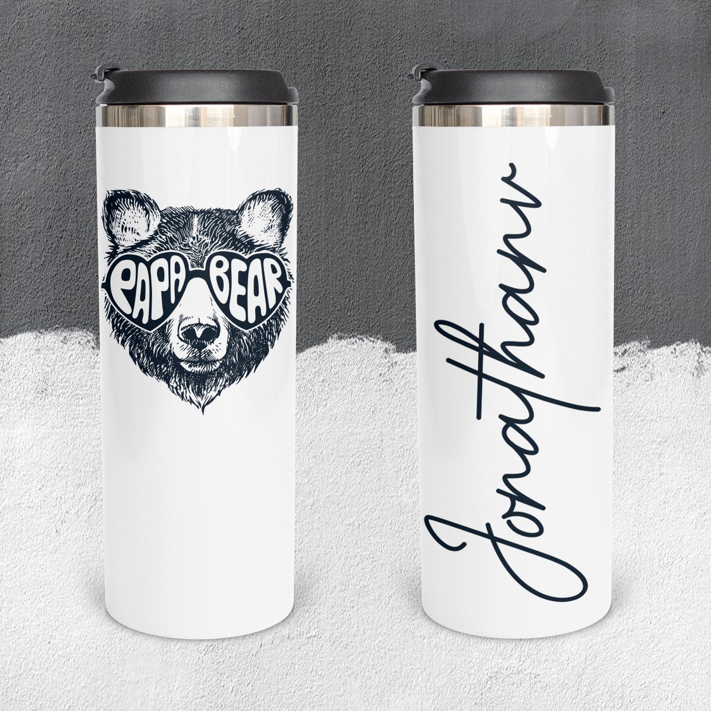 Personalized Cool Papa Bear Tumbler - Sublimated