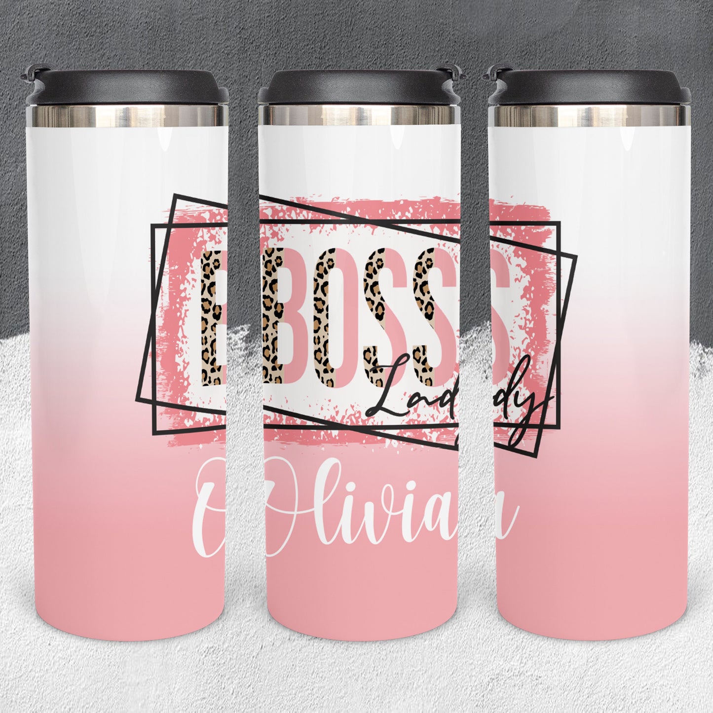 Personalized Boss Babe Tumbler - Sublimated