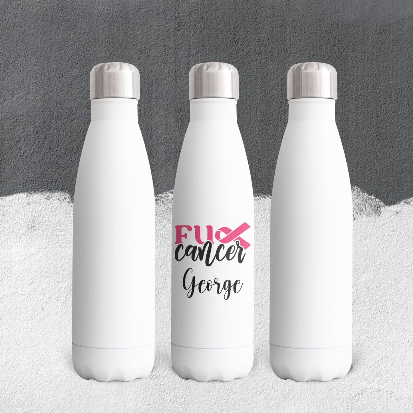 Personalized F*ck Cancer Tumbler - Sublimated