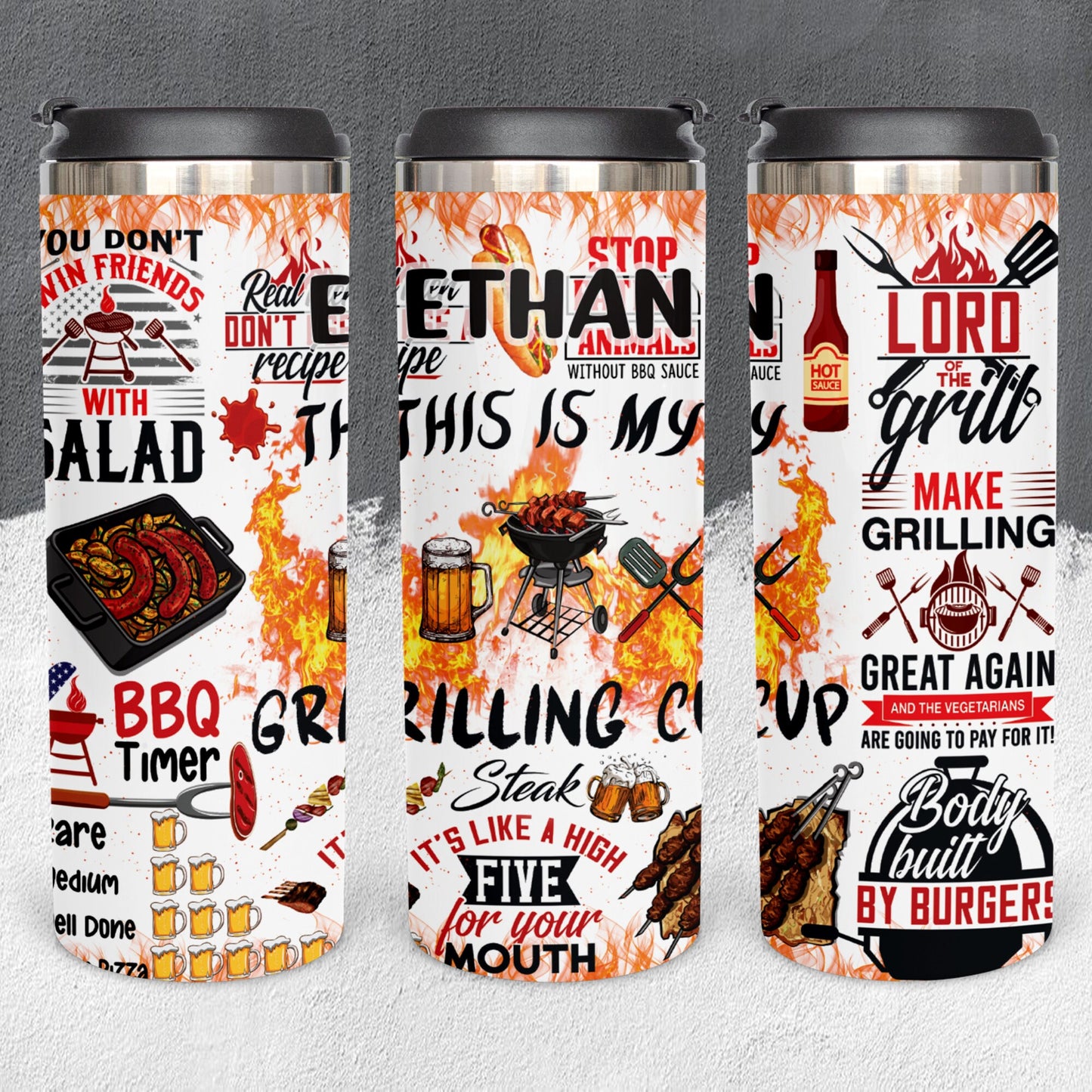 Personalized This is my Grilling Cup Chef Tumbler - Sublimated