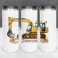 Personalized Construction Excavator Monogram Tumbler - Sublimated