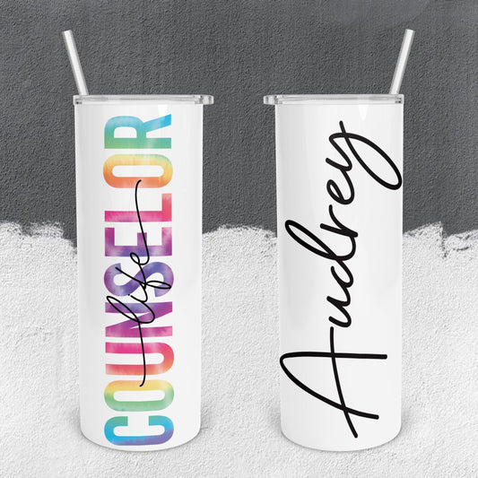 Personalized Counselor Life Tumbler - Sublimated