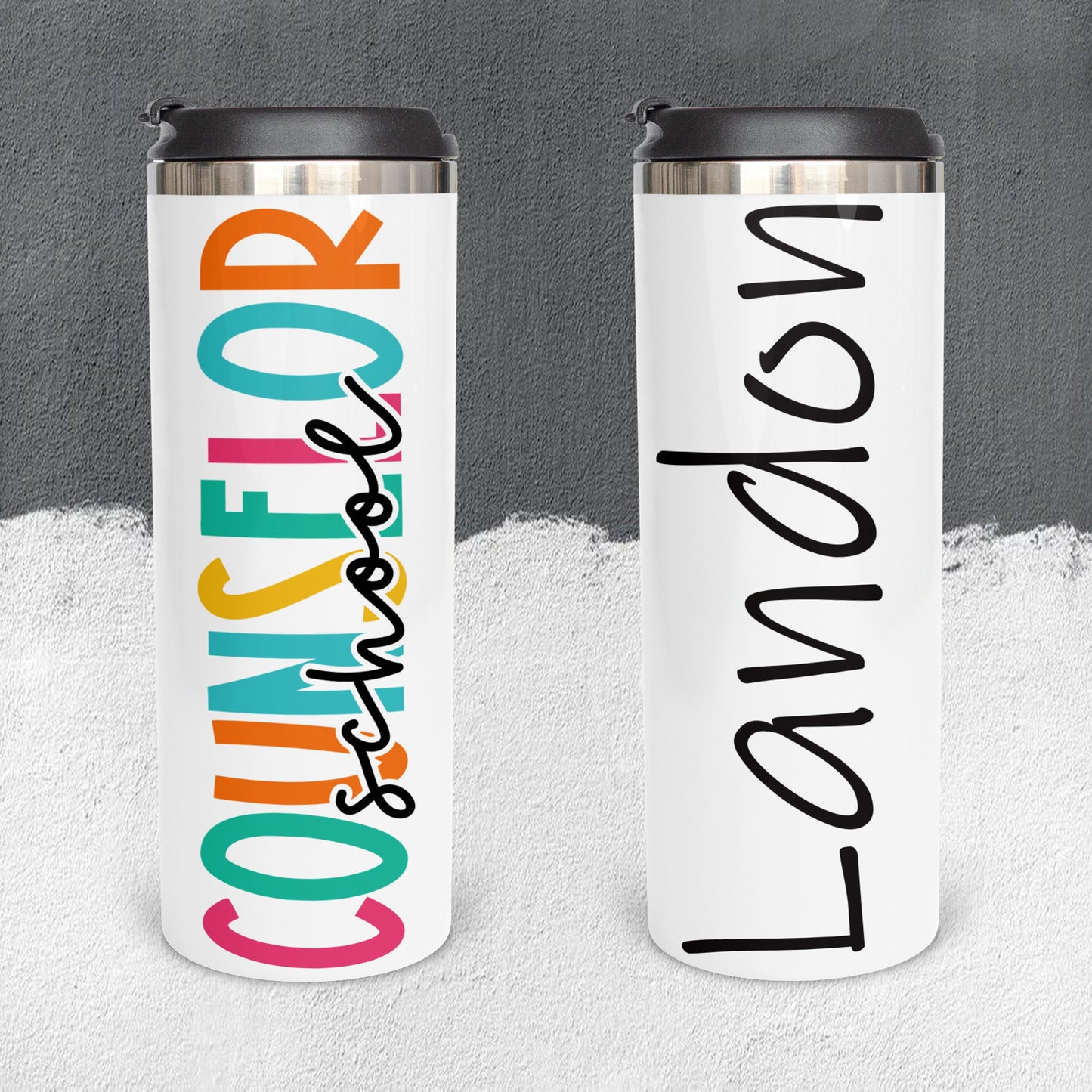 Personalized School Counselor Tumbler - Sublimated