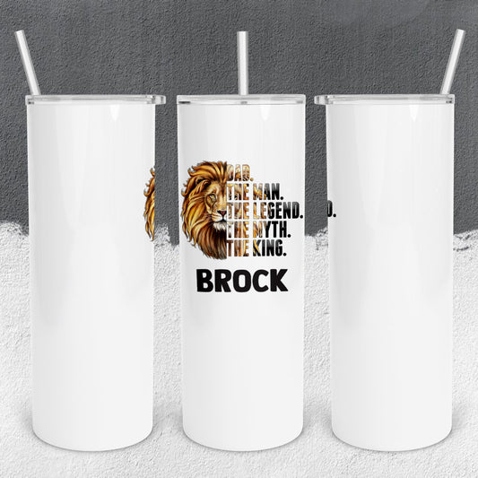 Personalized The Man, The Myth, The Legend Lion Tumbler - Sublimated