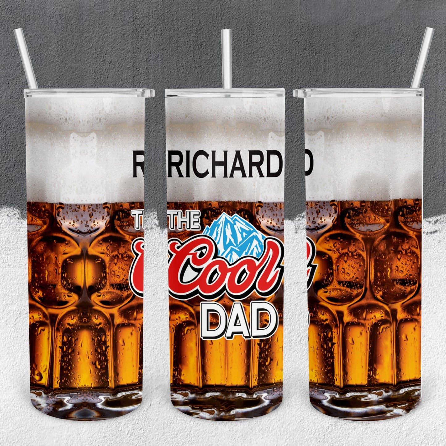 Personalized Dad Beer Tumbler - Sublimated