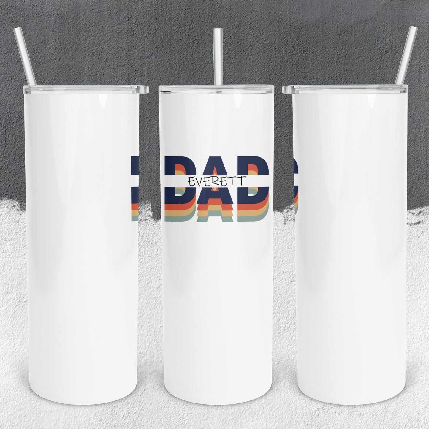 Personalized Dad Split Monogram Tumbler - Sublimated