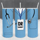 Personalized Doctor Badge Full Color Wrap Tumbler - Sublimated