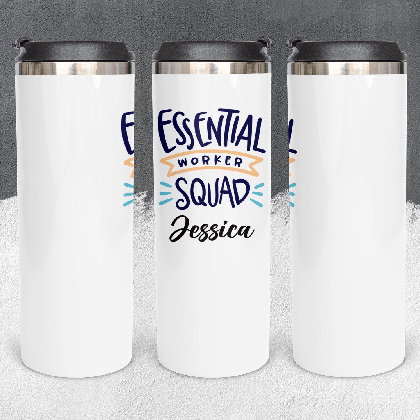 Personalized Essential Worker Squad Tumbler - Sublimated