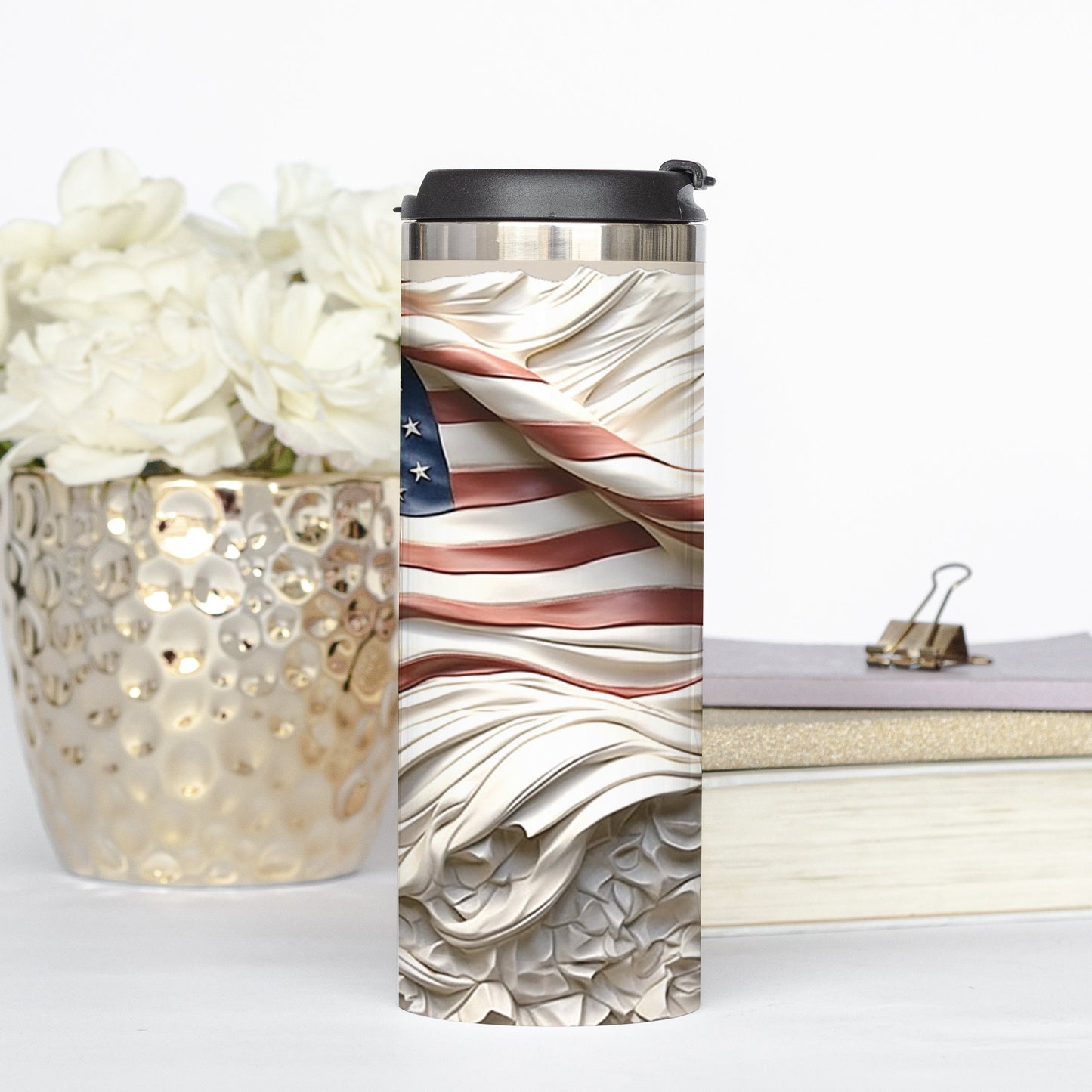 Personalized American Flag Tumbler - Sublimated