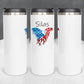 Personalized Bald Eagle American Flag Colors Tumbler - Sublimated