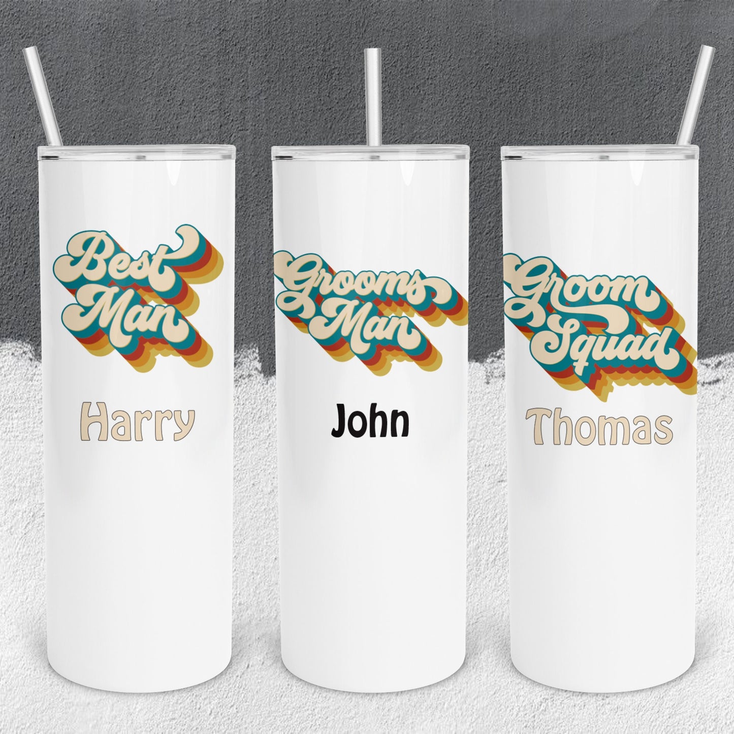 Personalized Groom Squad, Grooms Man, and Best Man Tumbler - Sublimated