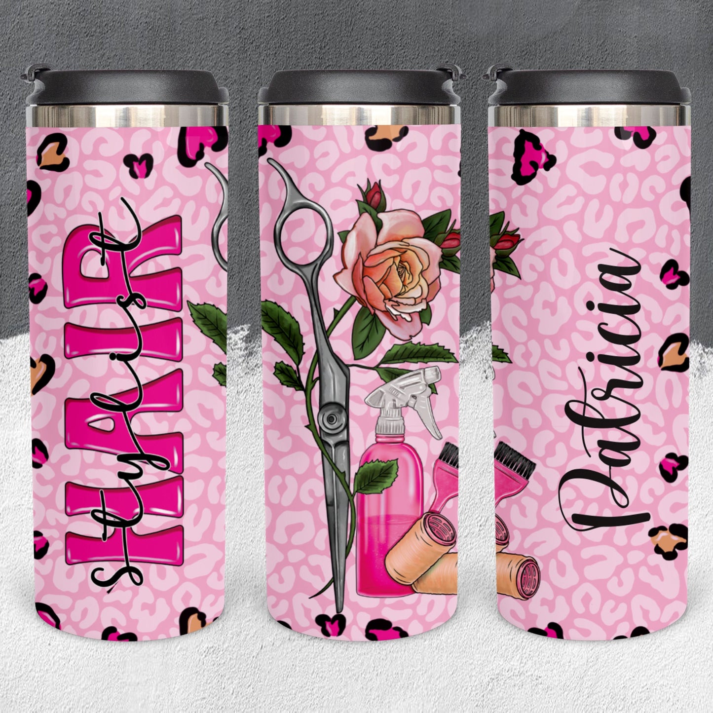 Personalized Full Wrap Hair Stylist Scissors Tumbler - Sublimated