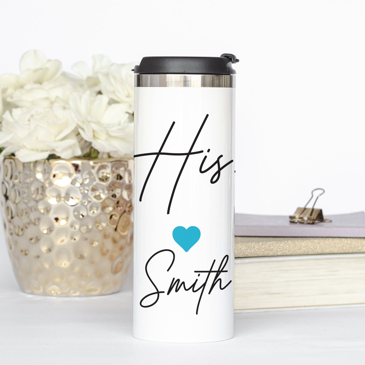 Personalized His and Her Tumbler - Sublimated