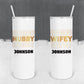 Personalized Hubby and Wifey Tumbler - Sublimated