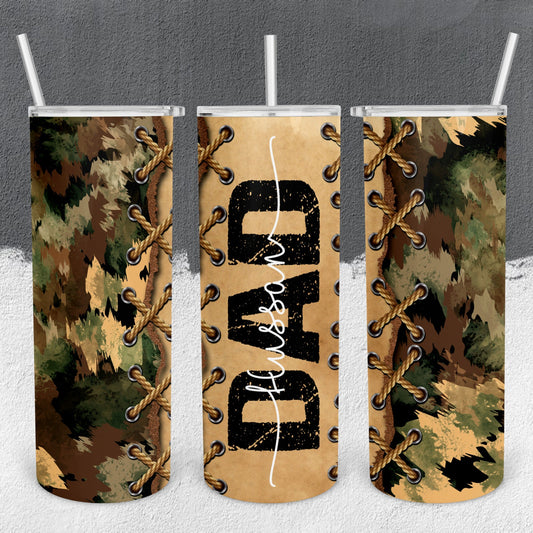 Personalized Dad Camoflauge Tumbler - Sublimated